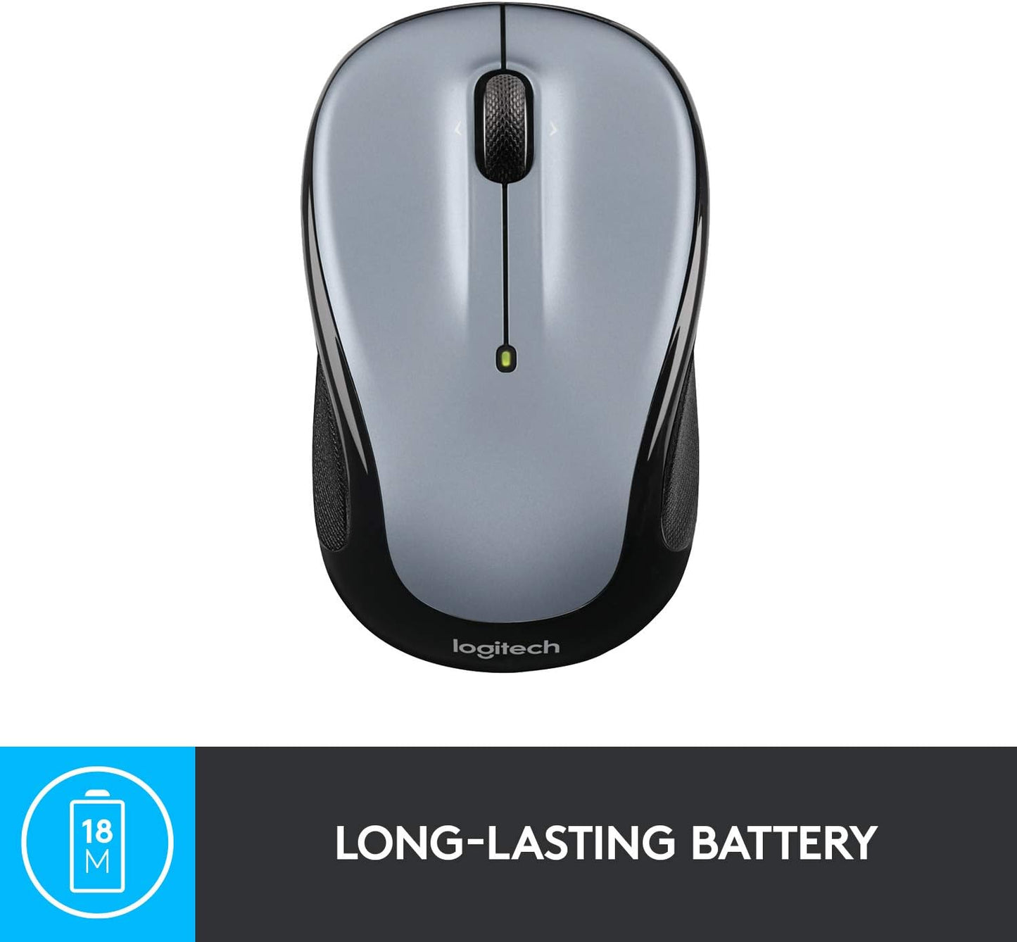 Logitech Wireless Mouse M325 with Designed-For-Web Scrolling - Light Silver