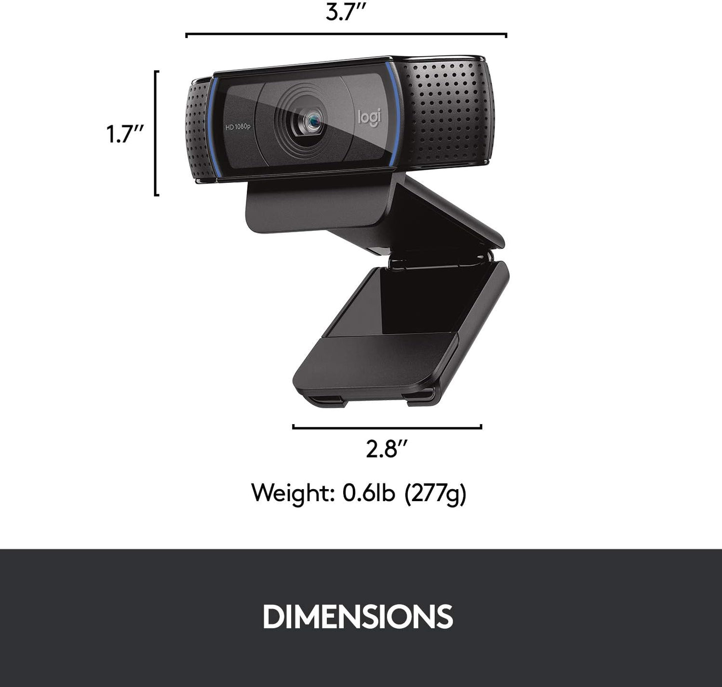Logitech HD Pro Webcam C920, 1080p Widescreen Video Calling and Recording