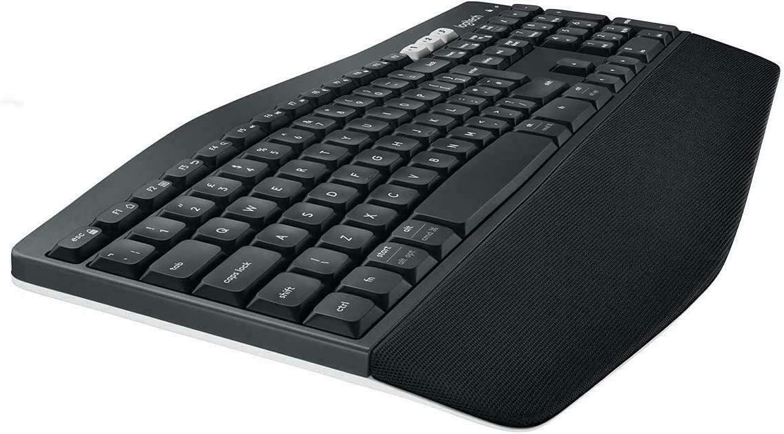Logitech K850 Wireless Bluetooth Keyboard PC Mac Chrome Unifying Receiver