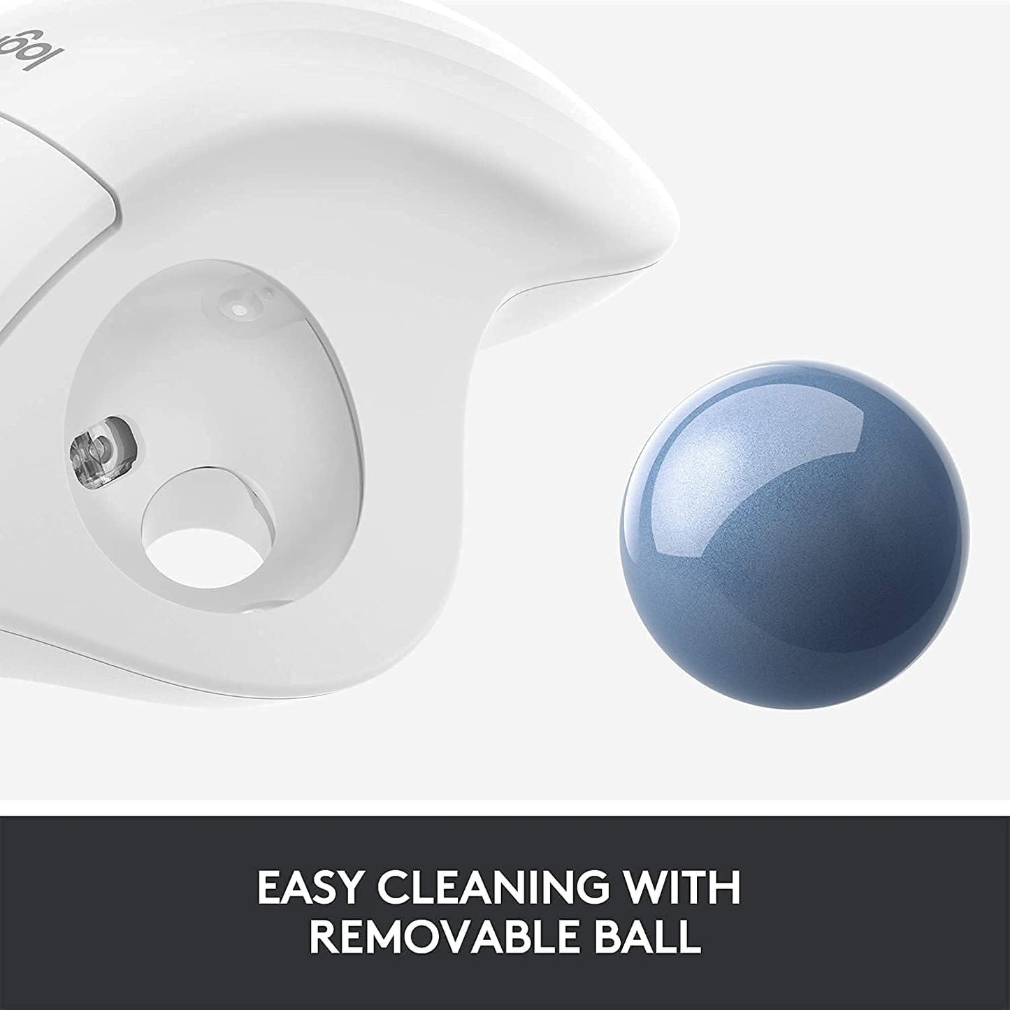 Logitech Ergo M575 Wireless Trackball Mouse- Off White (Renewed)