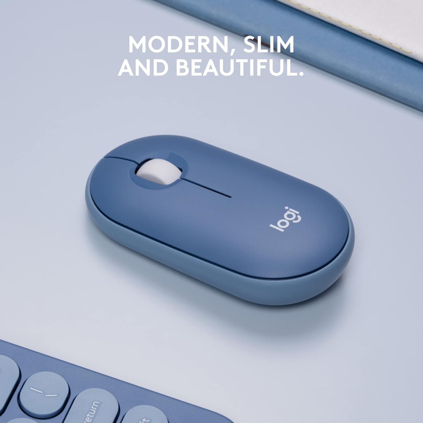 Logitech Pebble Wireless Mouse - Blueberry