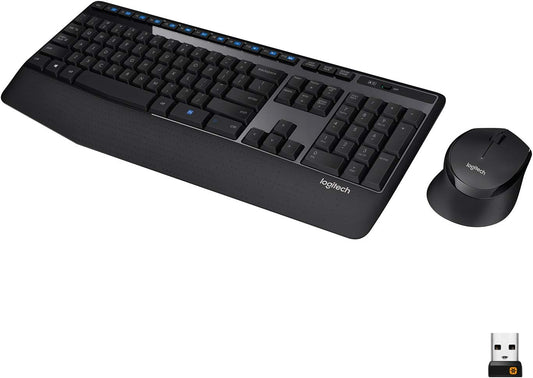 Logitech MK345 Wireless Keyboard and Optical Mouse Black