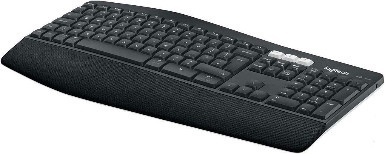 Logitech K850 Wireless Bluetooth Keyboard PC Mac Chrome Unifying Receiver
