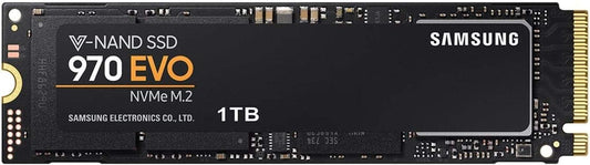 SAMSUNG 970 EVO SSD 1TB - M.2 NVMe Interface Internal Solid State Drive + 2mo Adobe CC Photography with V-NAND Technology (MZ-V7E1T0BW), Black/Red
