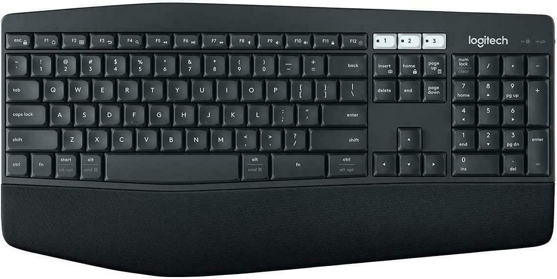 Logitech K850 Wireless Bluetooth Keyboard PC Mac Chrome Unifying Receiver