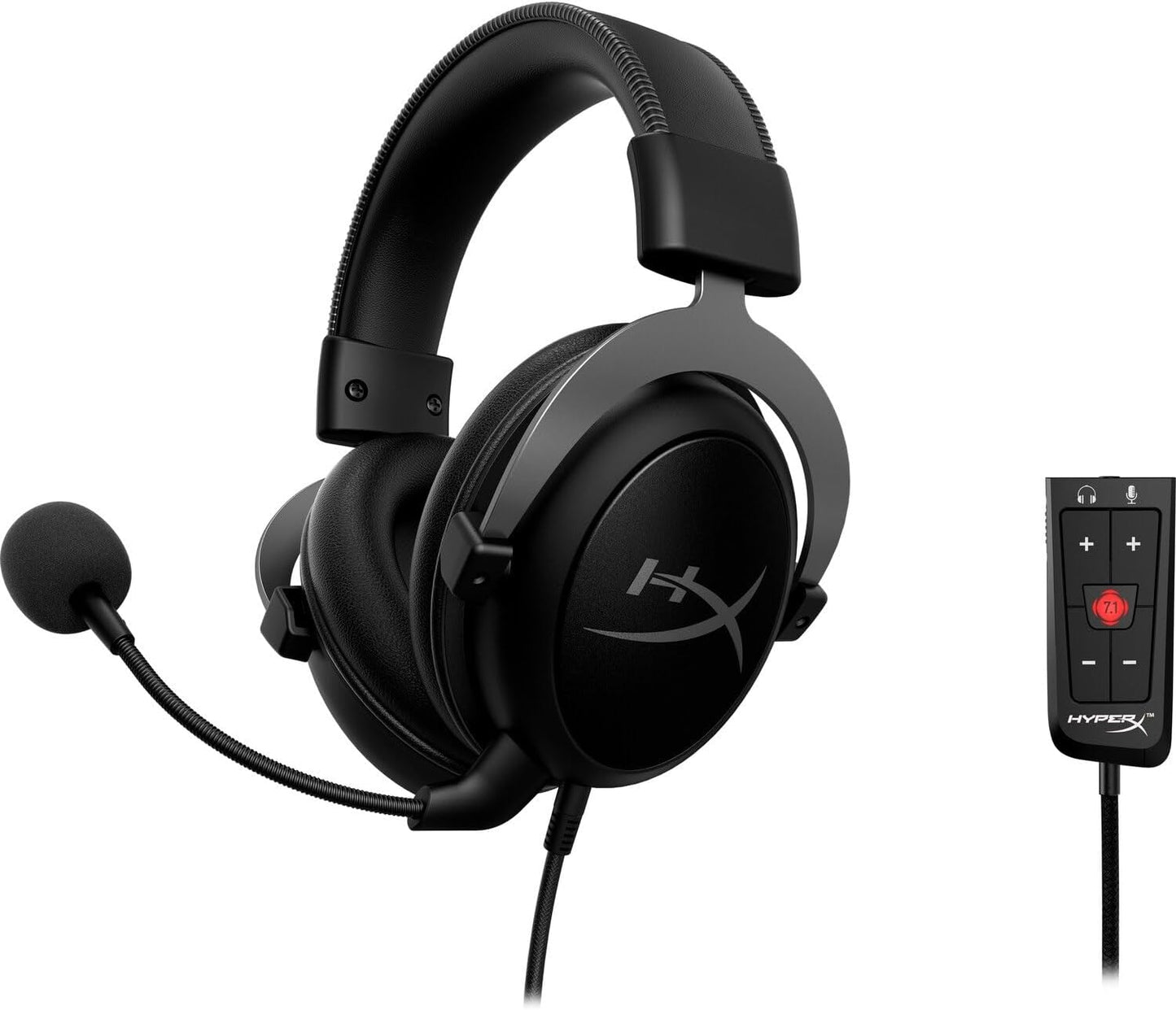 HyperX Cloud II Gaming Headset - 7.1 Surround Sound - Memory Foam Ear Pads - Durable Aluminum Frame - Works with PC, Xbox, PS4 - Gun Metal
