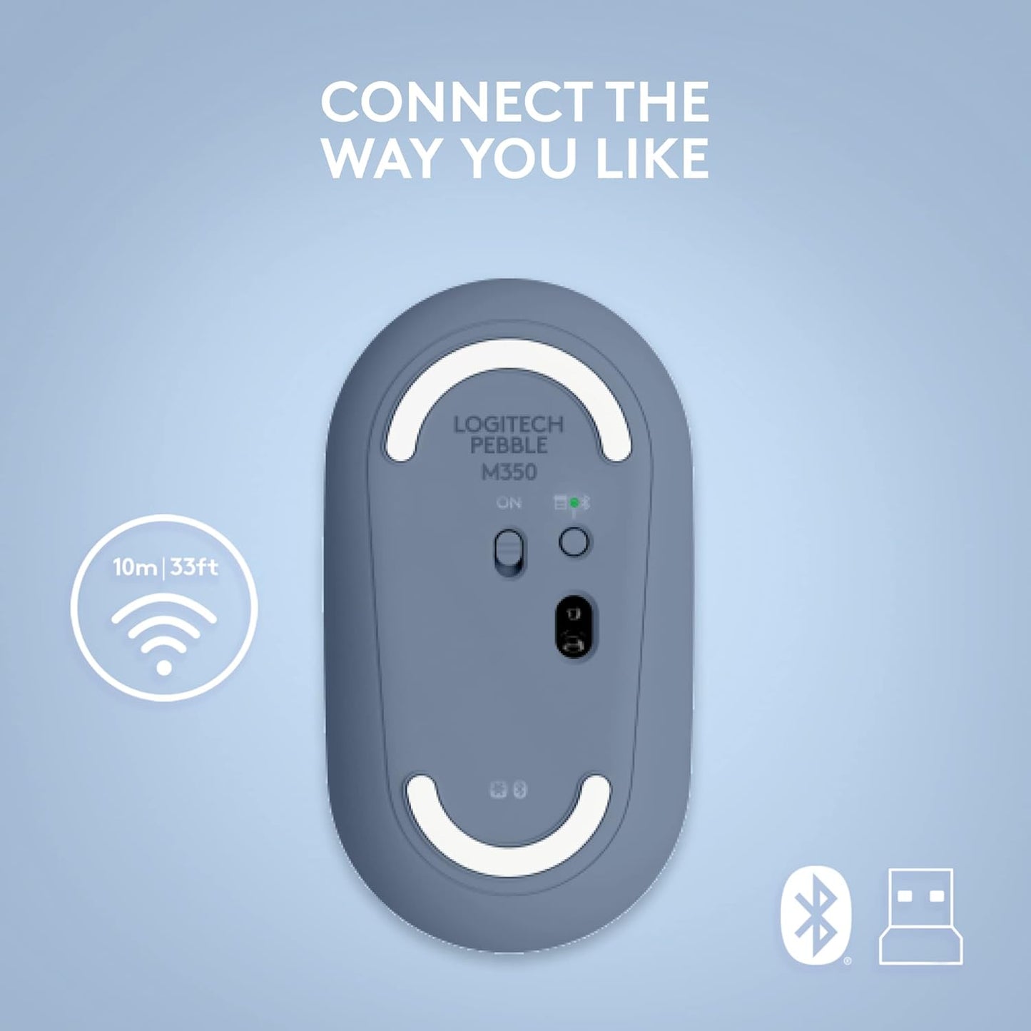 Logitech Pebble Wireless Mouse - Blueberry