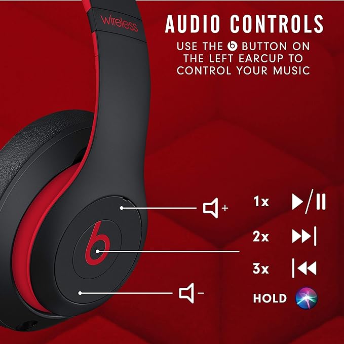 Beats Studio 3 in Defiant Black-Red