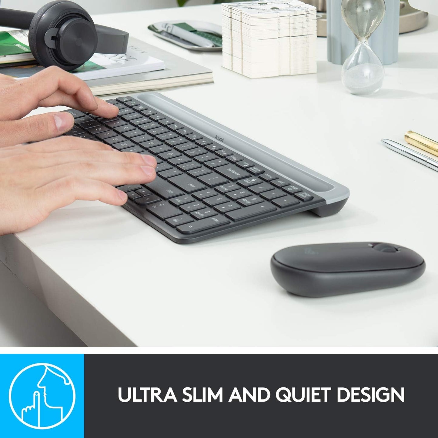 Logitech MK470 Slim Wireless Keyboard and Mouse Combo Graphite