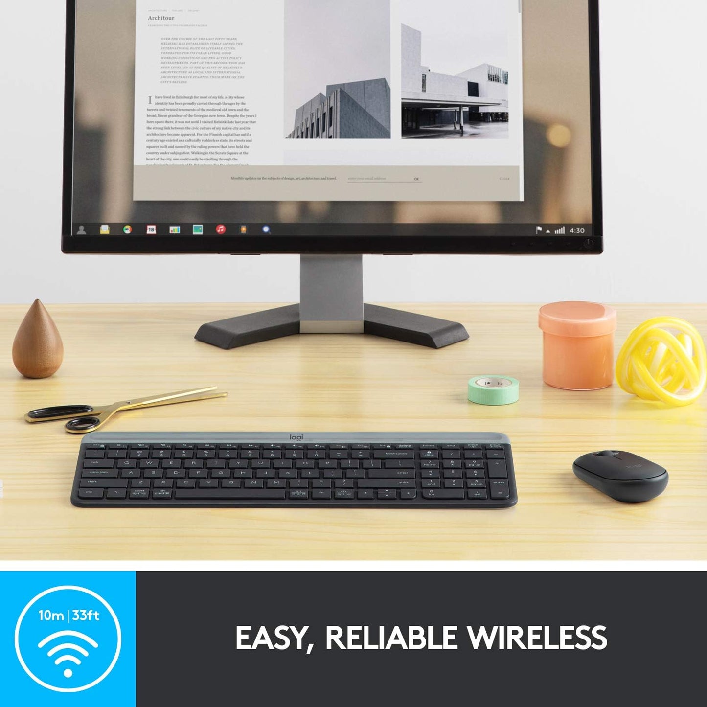 Logitech MK470 Slim Wireless Keyboard and Mouse Combo Graphite