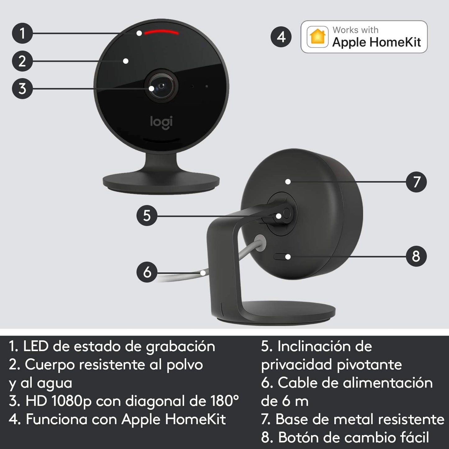 Logitech Circle View Weatherproof Wired Home Security Camera
