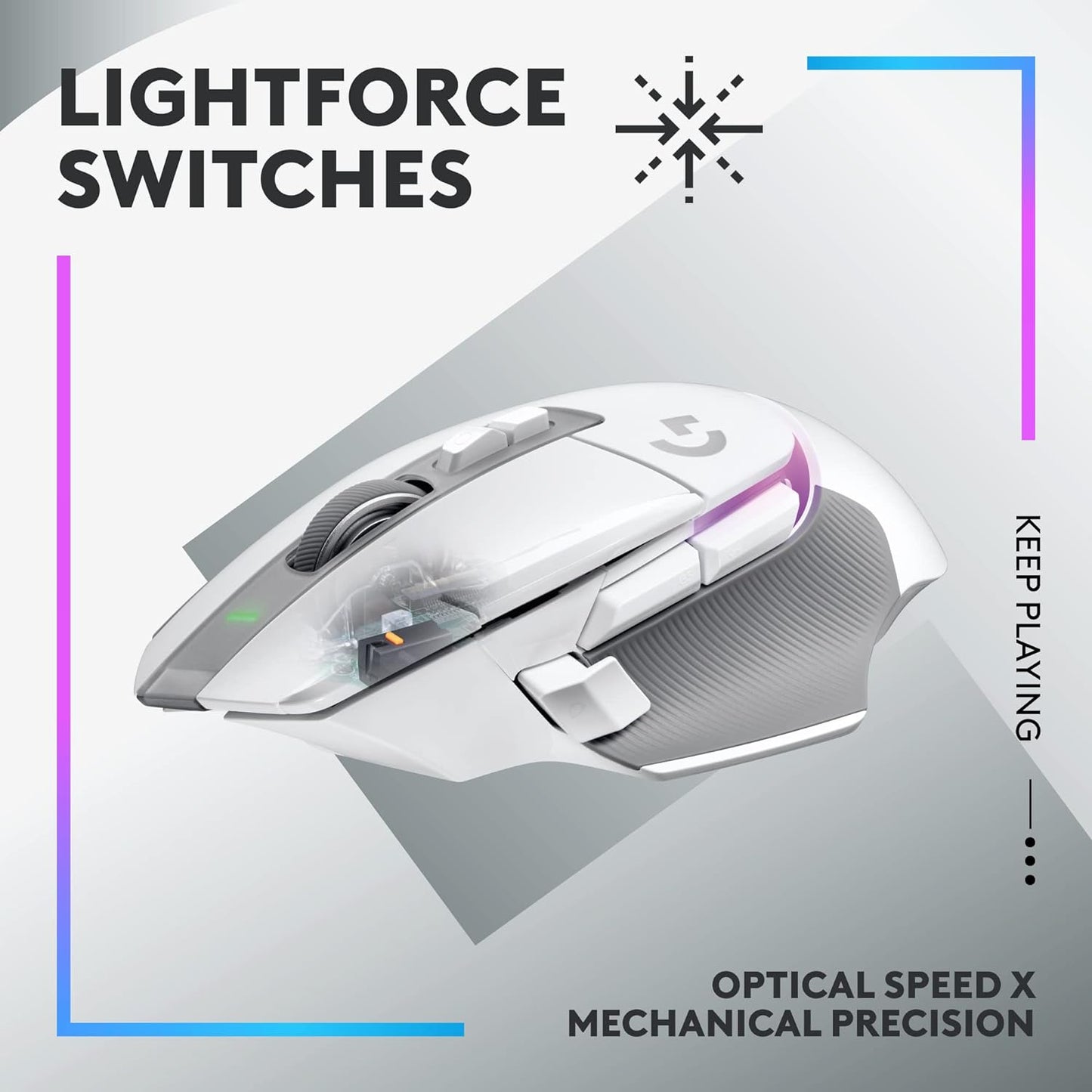 Logitech G502 X Plus Lightspeed Wireless Optical Mouse  - White