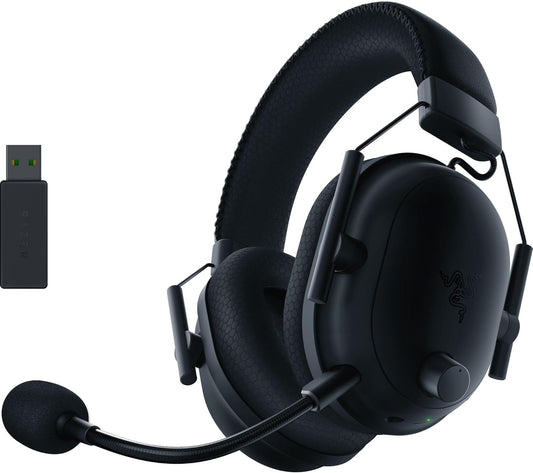 Razer Blackshark V2 Pro Over-Ear Wireless Gaming Headset with Detachable Mic, Black