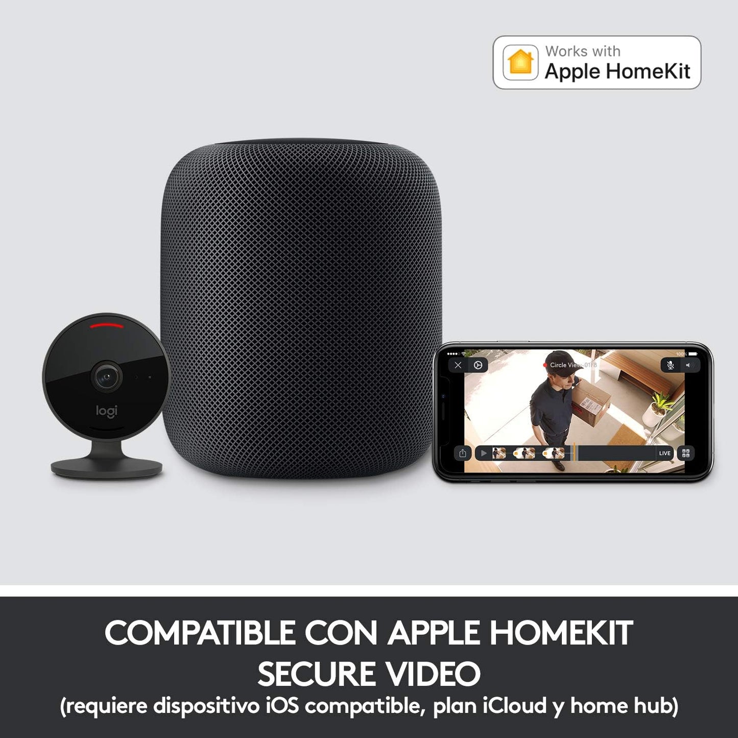 Logitech Circle View Weatherproof Wired Home Security Camera