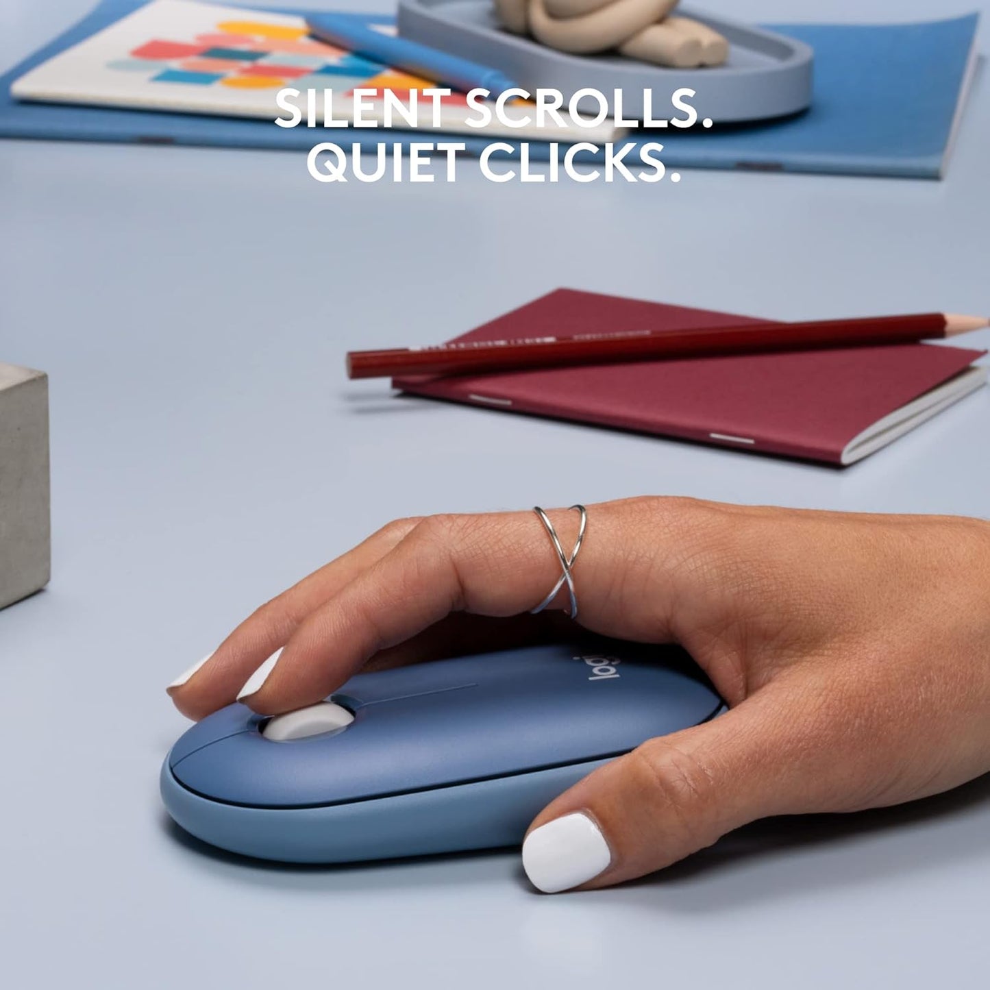 Logitech Pebble Wireless Mouse - Blueberry
