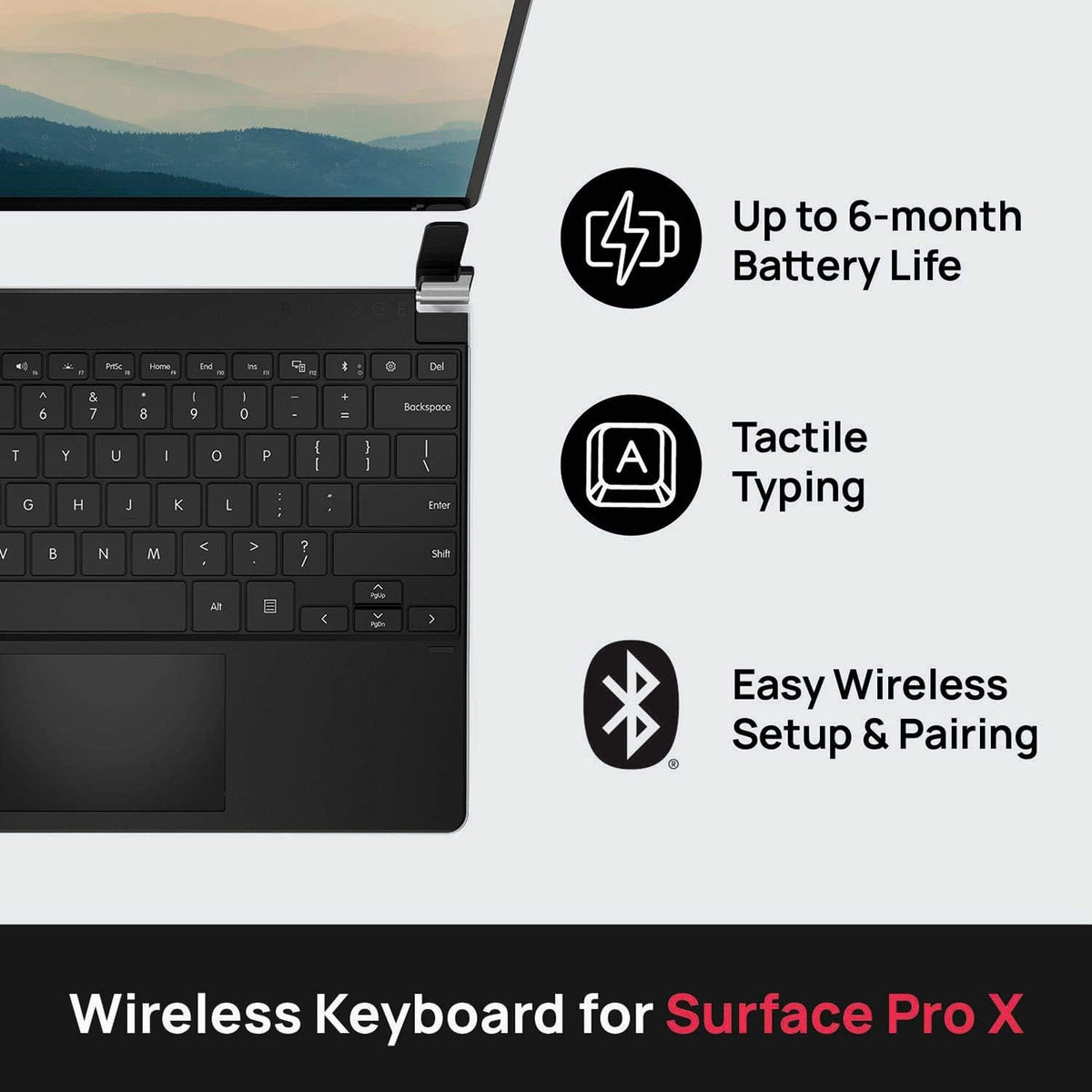 Brydge SPX+ Wireless Keyboard with Precision Touchpad (Platinum ...