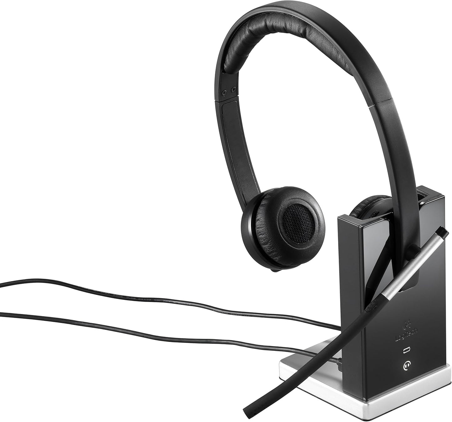 Logitech H820e Wireless Dual, Stereo Headphones with Noise-Cancelling Microphone, USB, Headset Controls, Indicator LED, PC/Mac/Laptop
