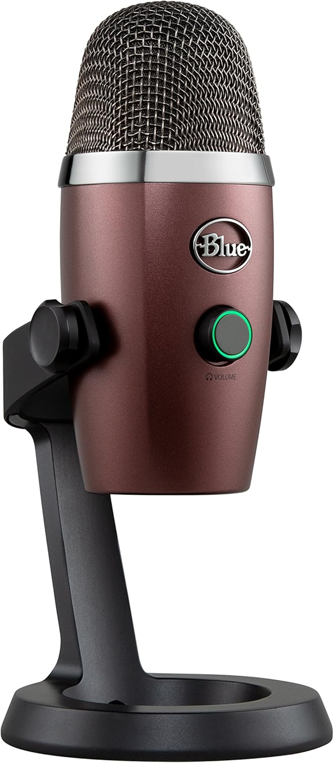 Blue Yeti Nano Premium USB Mic for Recording and Streaming, Red Onyx