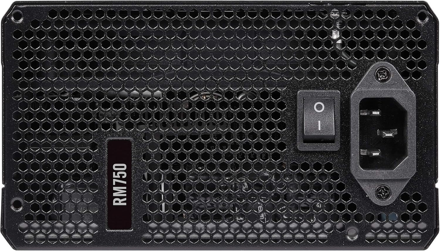 Corsair RM750, RM Series, 80 Plus Gold Certified, 750 W Fully Modular ATX Power Supply - Black