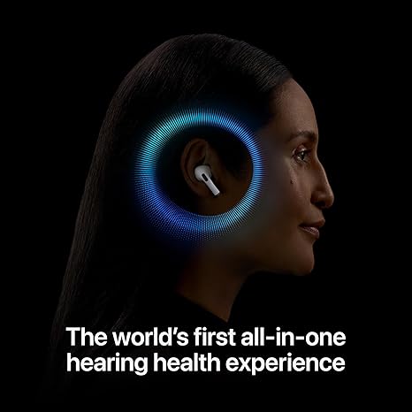 Apple AirPods Pro 2 Wireless Earbuds, Active Noise Cancellation, Hearing Aid Feature, Bluetooth Headphones, Transparency, Personalized Spatial Audio, High-Fidelity Sound, H2 Chip, USB-C Charging