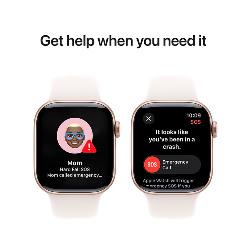 Apple Watch Series 10 [GPS 42mm] Smartwatch with ROSE GOLD Aluminium Case with Light Blush Sport Band . Fitness Tracker, ECG App, Always-On Retina Display, Water Resistant