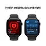 Apple Watch Series 10 [GPS 42mm case] Smartwatch with Jet Black Aluminium Case with Black/INK Sport Loop . Fitness Tracker, ECG App, Always-On Retina Display, Water Resistant