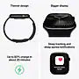 Apple Watch Series 10 [GPS 42mm case] Smartwatch with Jet Black Aluminium Case with Black/INK Sport Loop . Fitness Tracker, ECG App, Always-On Retina Display, Water Resistant